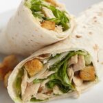 Chicken Caesar lettuce wrap.